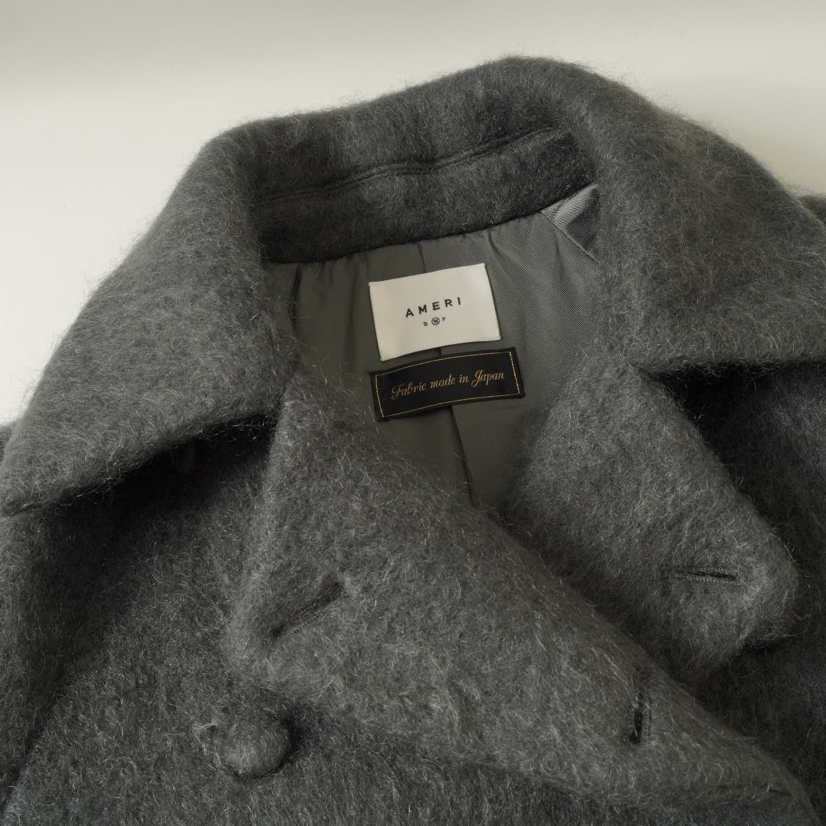 AMERI アメリ DEFORMATION COLLAR SHAGGY COAT モヘヤ シャギー コート  