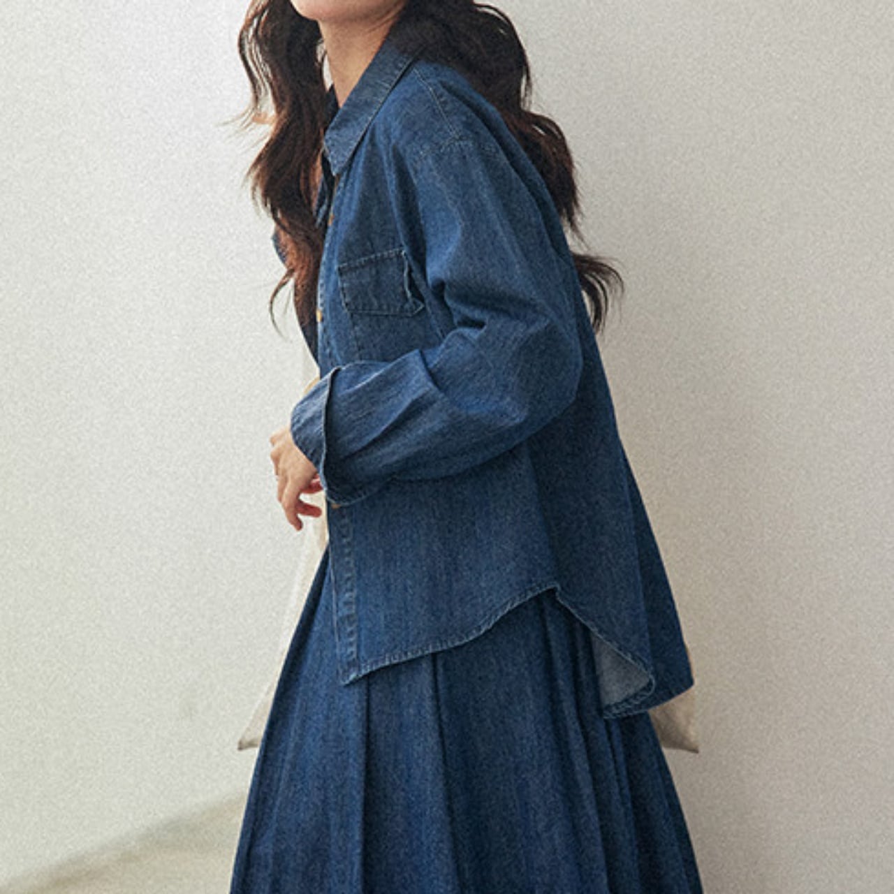 オーバーサイズワークデニムシャツ A02067