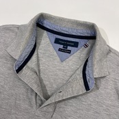 TOMMY HILFIGER トミーフィルフィガー 半袖ポロシャツ XXL/グレー/鹿の子