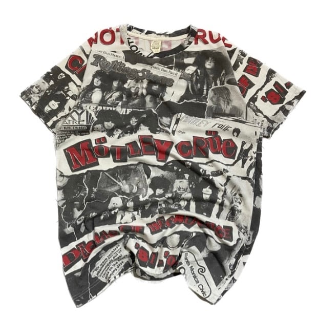 80年代 MOTLEY CRUE モントリ―クルー 両面プリント バンドTシャツ バンT レディースS ヴィンテージ /eaa323047