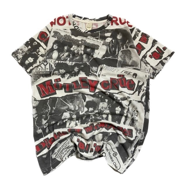 80年代 Spring Ford MOTLEY CRUE モトリークルー PUSHEAD パスヘッド 両面プリント バンドTシャツ バンT USA製 メンズM ヴィンテージ /evb001926