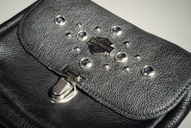 90s HARLEY-DAVIDSON® Official Studded Leather Mini Shoulder