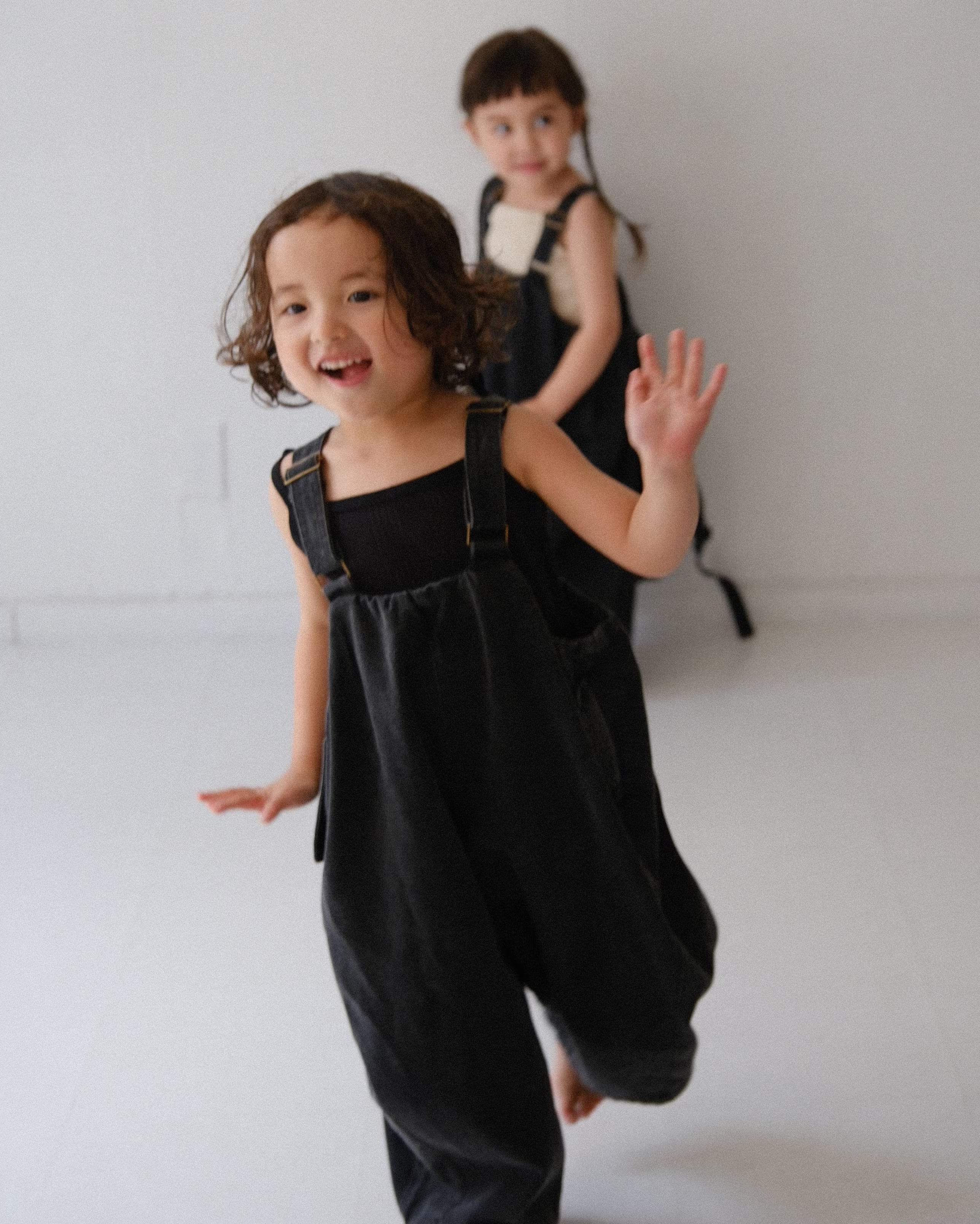 wide denim salopette | chaisy