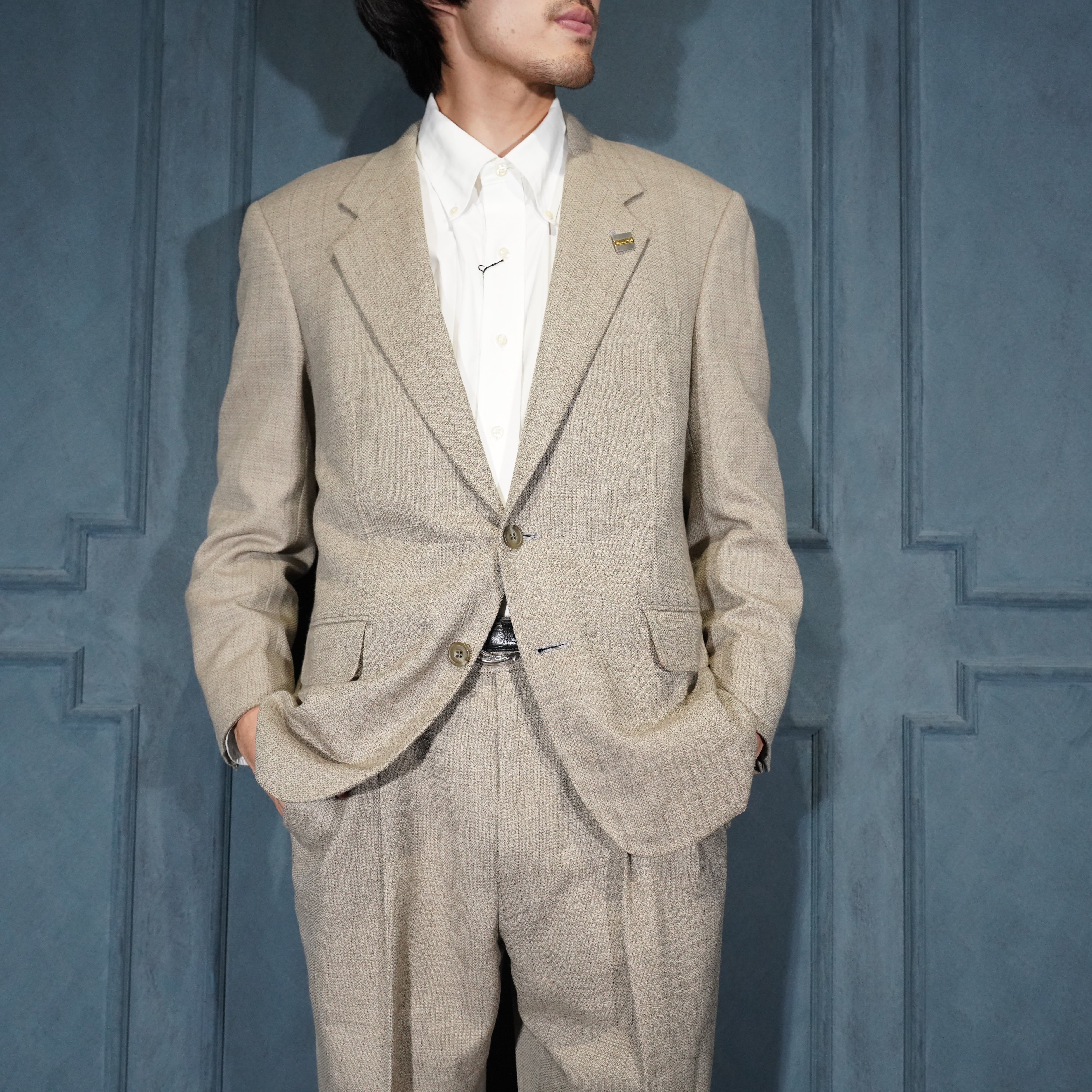 クリスチャンディオール　スーツ Christian Dior CHECK PATTERNED WOOL SET UP SUIT/クリスチャン