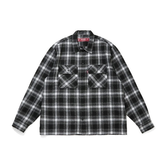 オンブレーチェックシャツ / HIDEANDSEEK(ハイドアンドシーク) / OMBRE CHECK L/S SHIRT(26SS)(BLACK)(HS-020526)