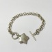 Vintage 925 Silver Chain Bracelet With Star Charm