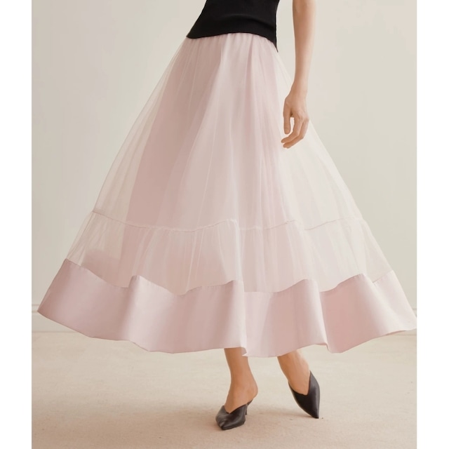 Sheer layered tulle skirt　M451