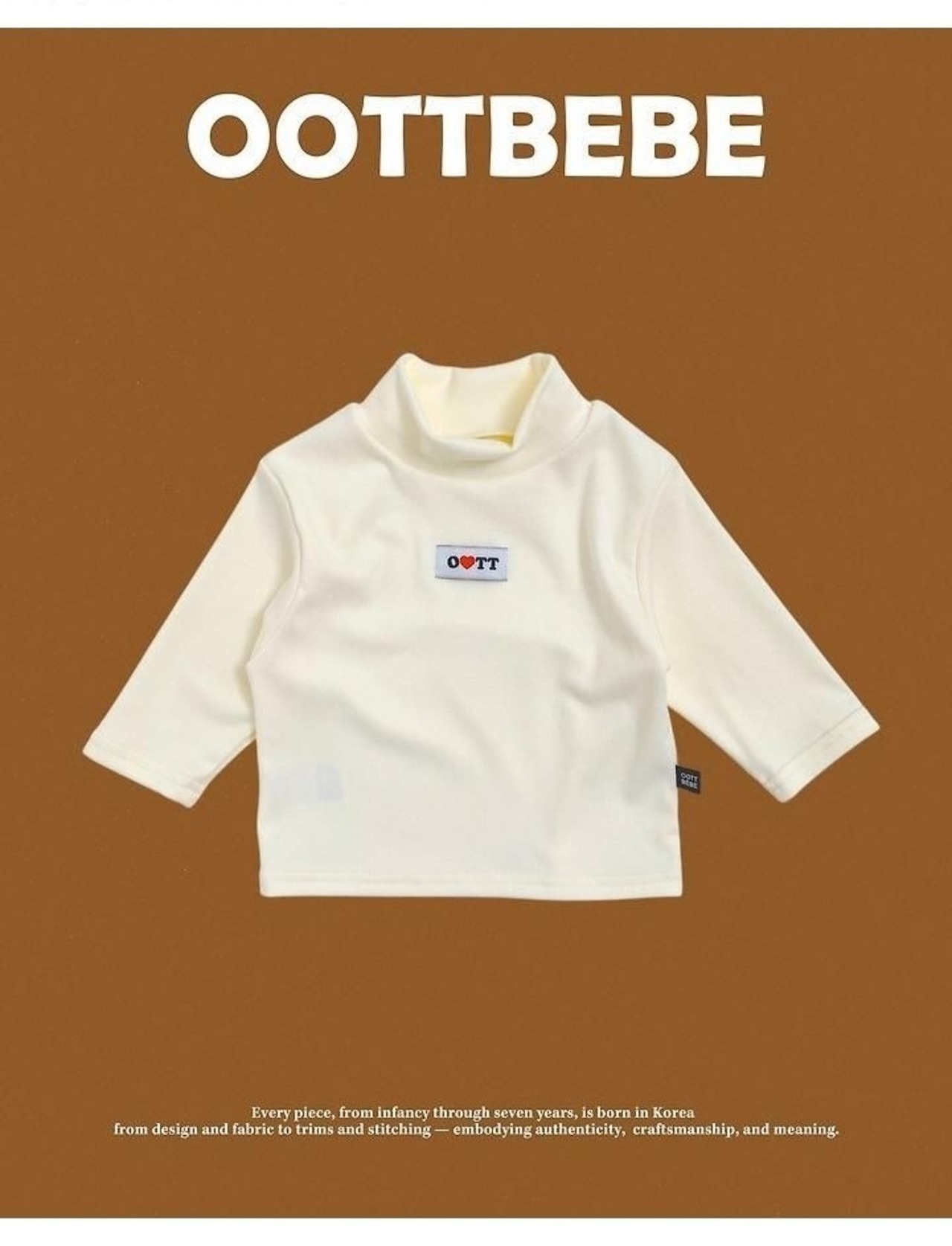 韓国子供服 / 26winter / oottbebe / ぷにぷにタートルネックT / ベビー&キッズ / 冬服 *XS~XL*
