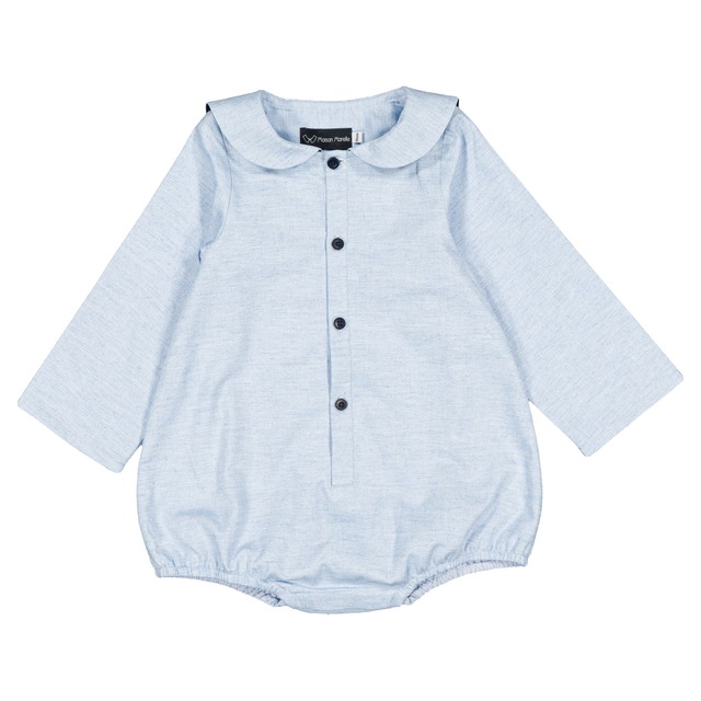 予約【Maison Marelle】Romper HOCHE - heathered blue / 11月上旬以降入荷