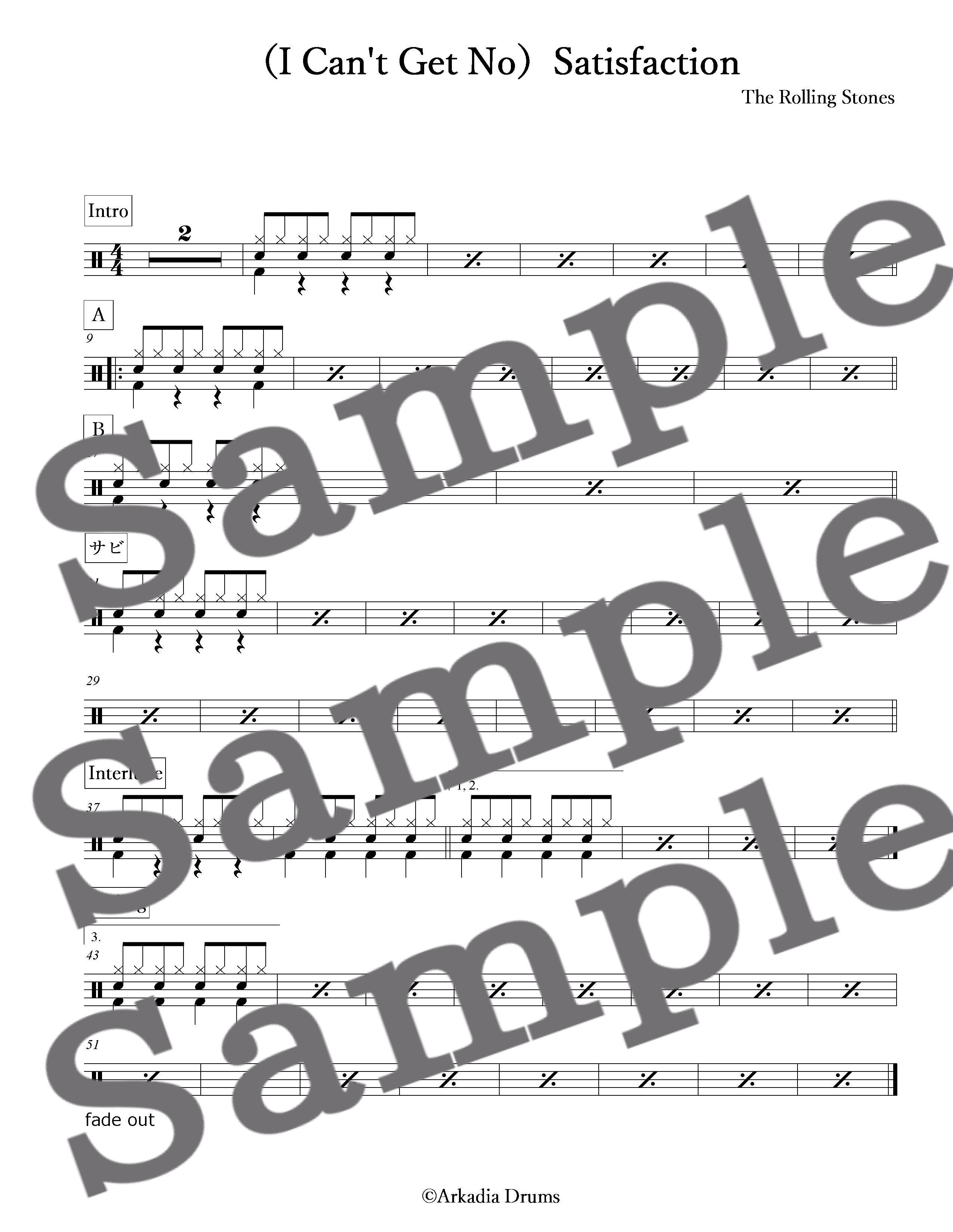 I Can T Get No Satisfaction The Rolling Stones Arkadia Drums