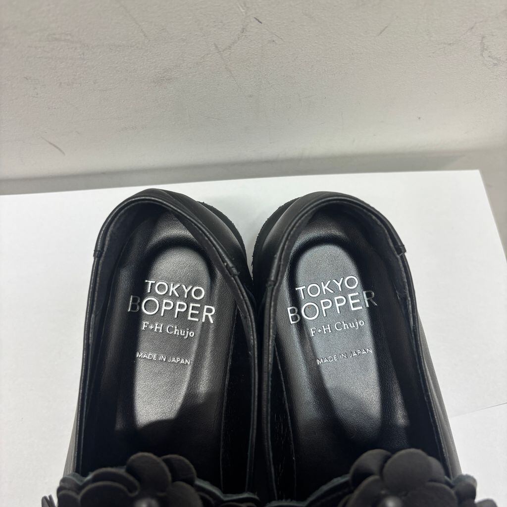 TOKYO BOPPER トウキョウボッパー FLORAL SLIP-ON シューズ ブラック