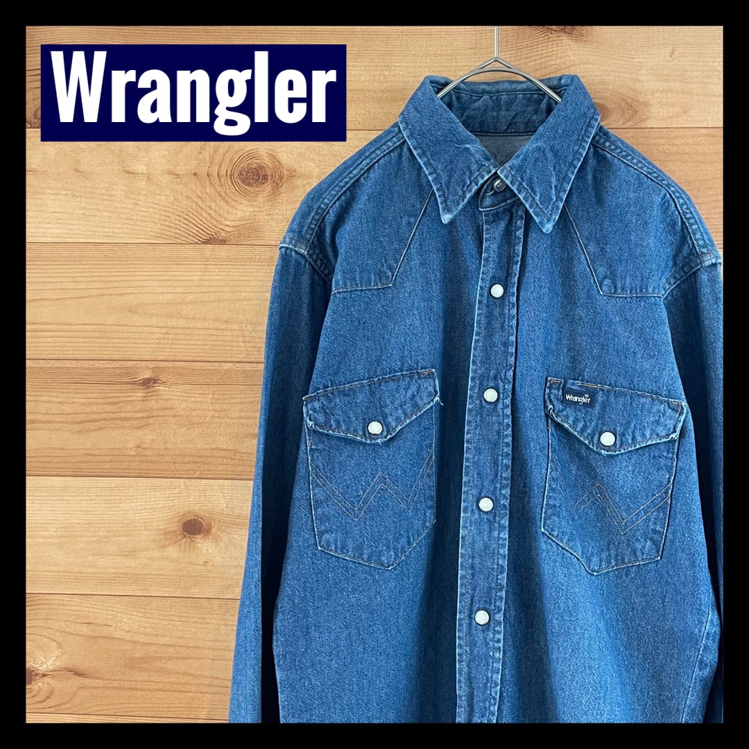 Wrangler　デニム長袖シャツ　90s　韓国製ビンテージ　ウエスタン