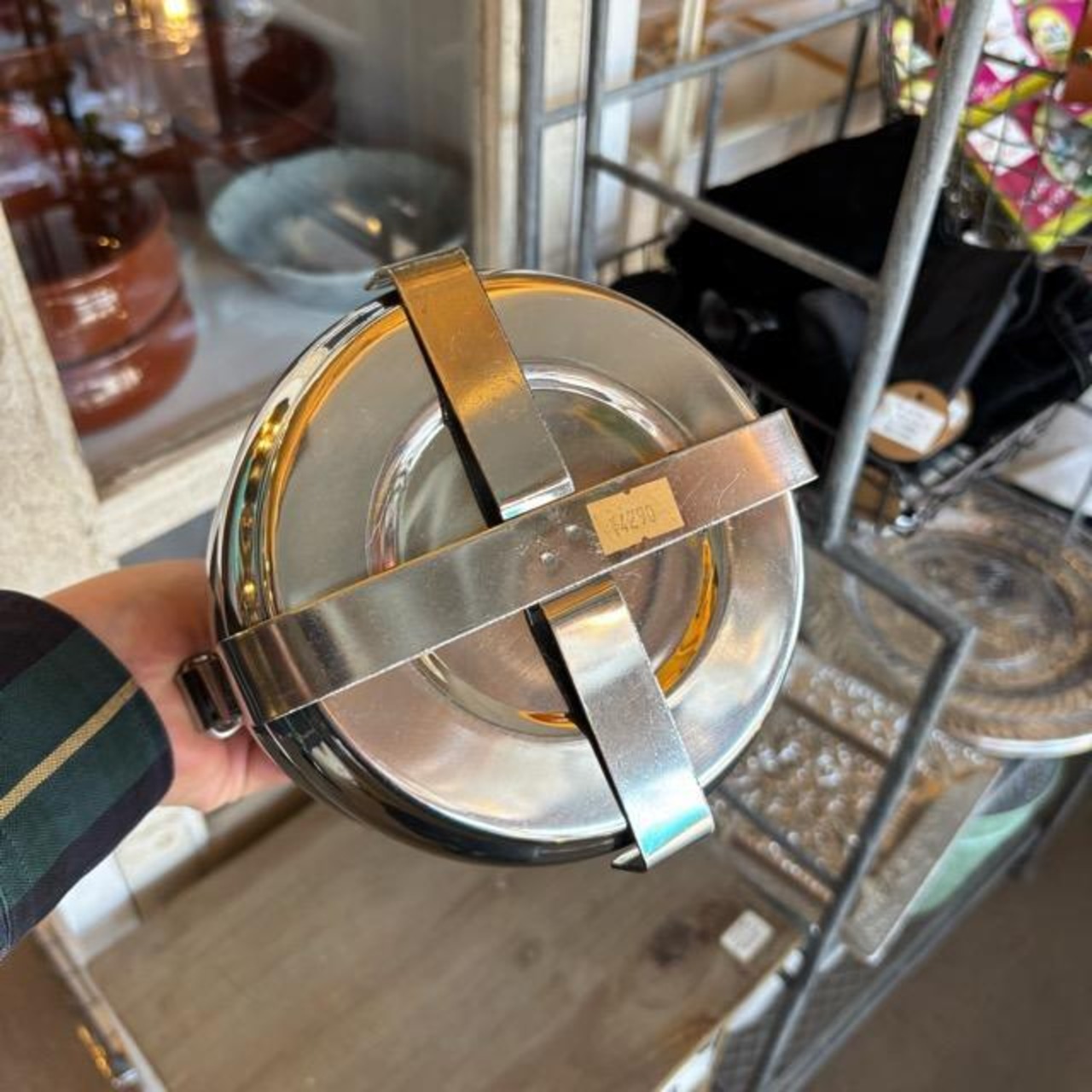 India Stainless Two-tiered Lunch Box Bagel Mold インド ステンレス2段ランチボックス ベーグル型 カレー アジアン エスニック 弁当箱