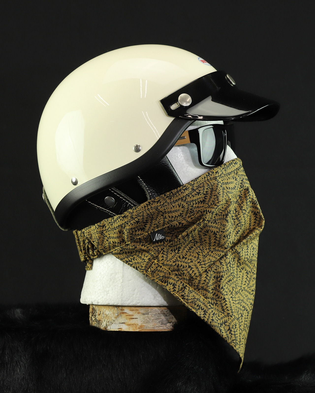 ROBIN FACEMASK /COTTON USA - BRANCH - EBONY GOLD