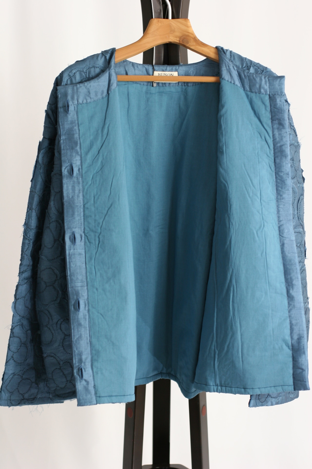 【BUNON】Khadi Silk Flower Quilting Blouson(BN2651)