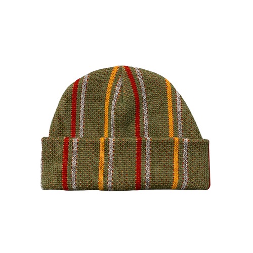 NOROLL / WASHBLE STRIPE BEANIE -GREEN-