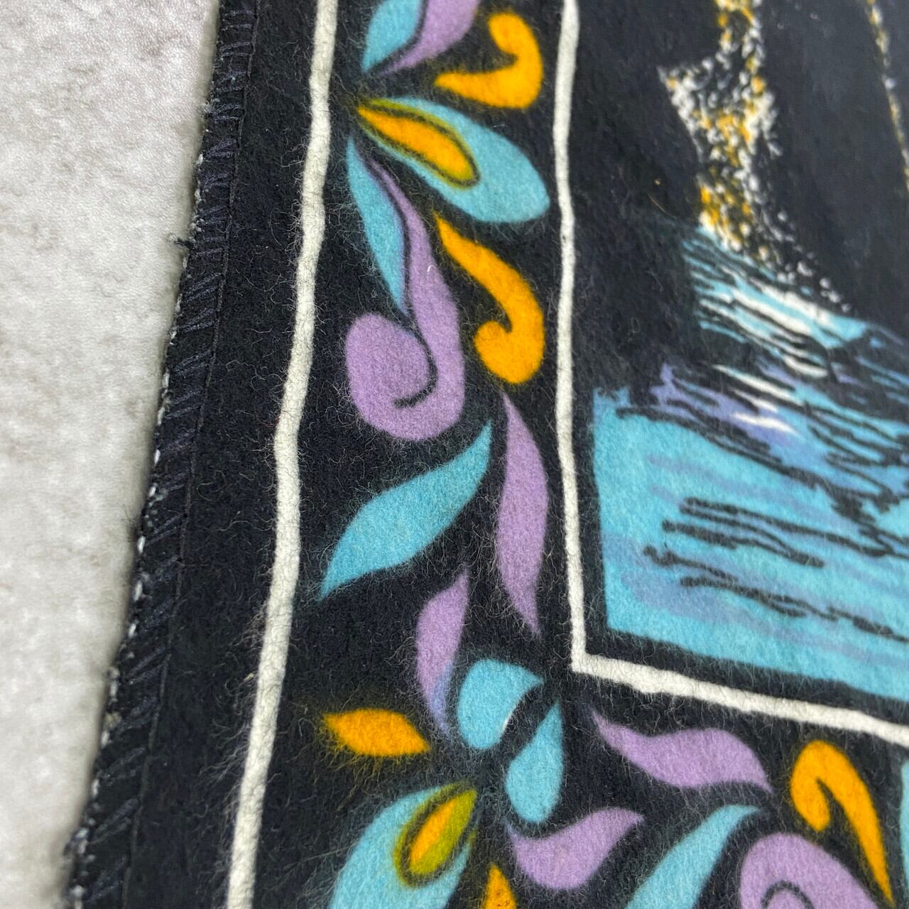 ヴィンテージ Wolf Art Blanket 狼 アニマルプリント ブランケット ヴィンテージ Wolf Art Blanket 狼 アニマルプリント ブランケット