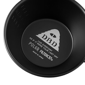 Filter017® X POLeR® D.B.D ロゴ 食品グレードシリコン黒焼ステンレスシエラカップ（日本製）