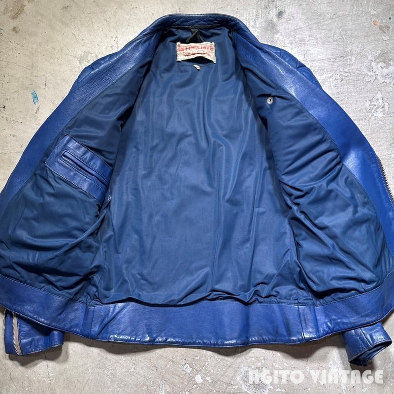70's INTERSTATE LEATHERS ダブルライダースジャケット パデッド