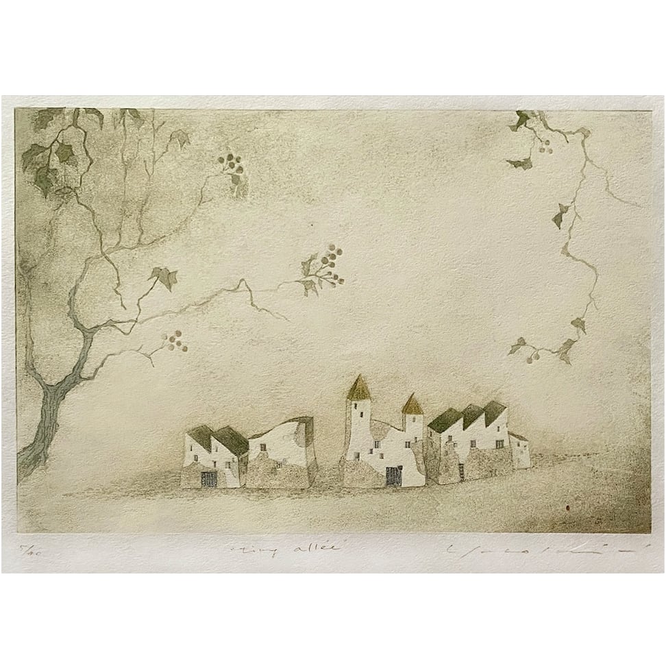 岩切裕子「tiny allée」 IWAKIRI Yuko, woodcut print, sheet