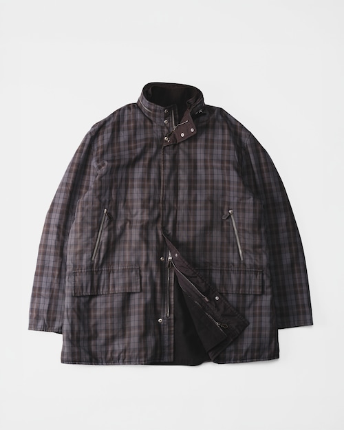 [Late 1990s] "HERMÈS" Poly-Cotton Field Jacket with Pure Cashmere Liner (Designed by Véronique Nichanian)