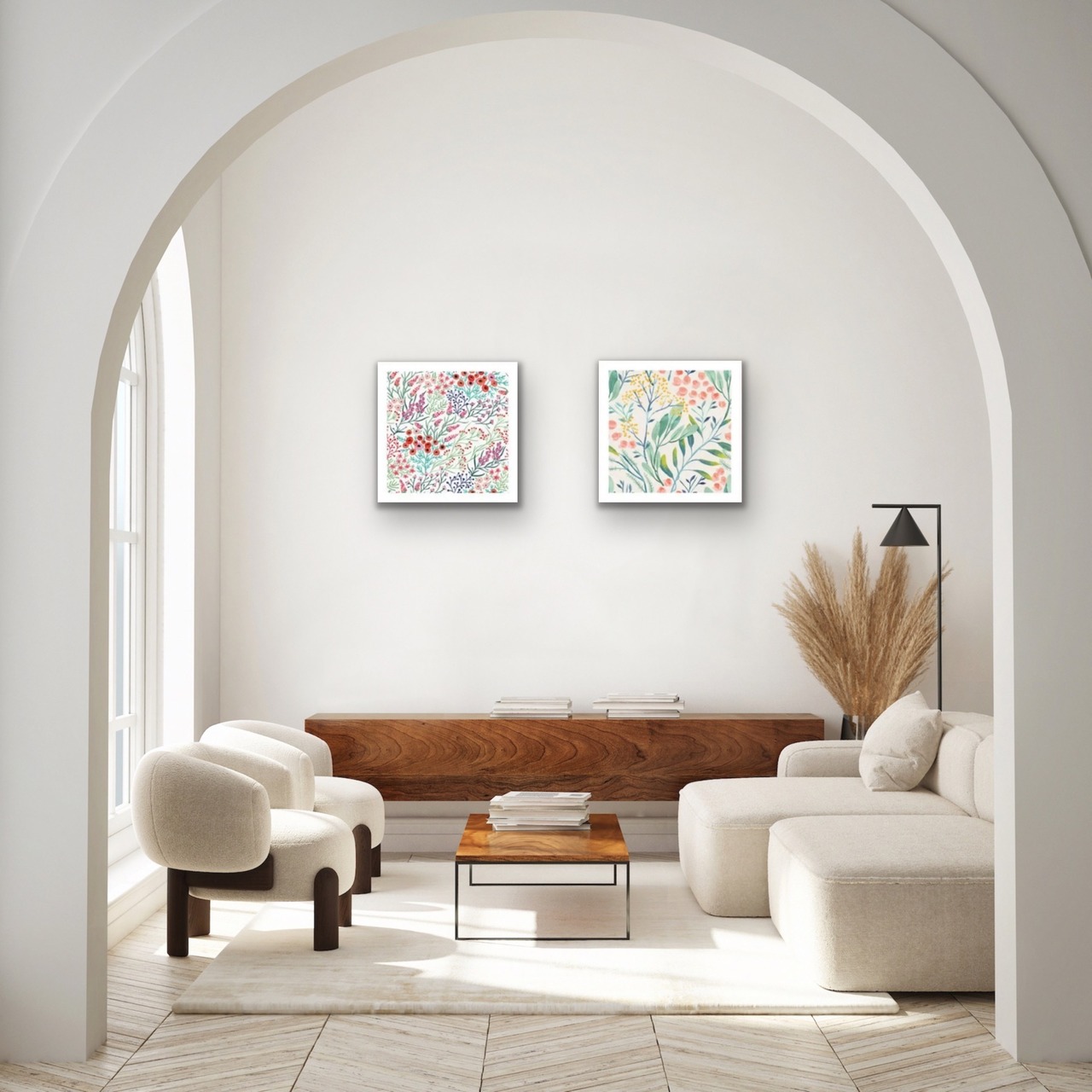 絵画/アートパネル/インテリア/モダン/北欧/おしゃれ　アートパネル 2枚セット