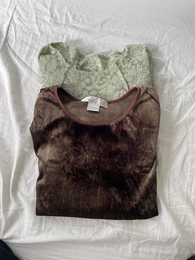 chocolate velour top