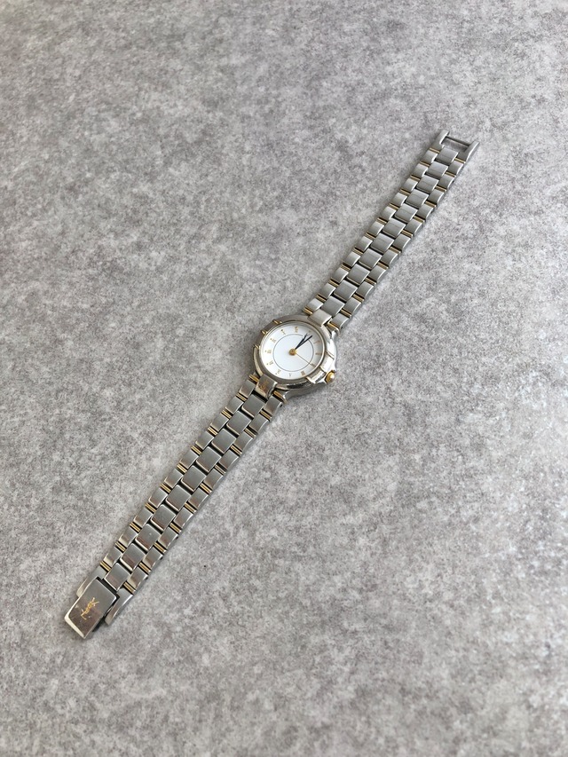 Yves Saint Laurent イヴ・サンローラン 腕時計 シルバー YSL ステンレススチール vintage ヴィンテージ オールド tek3r7