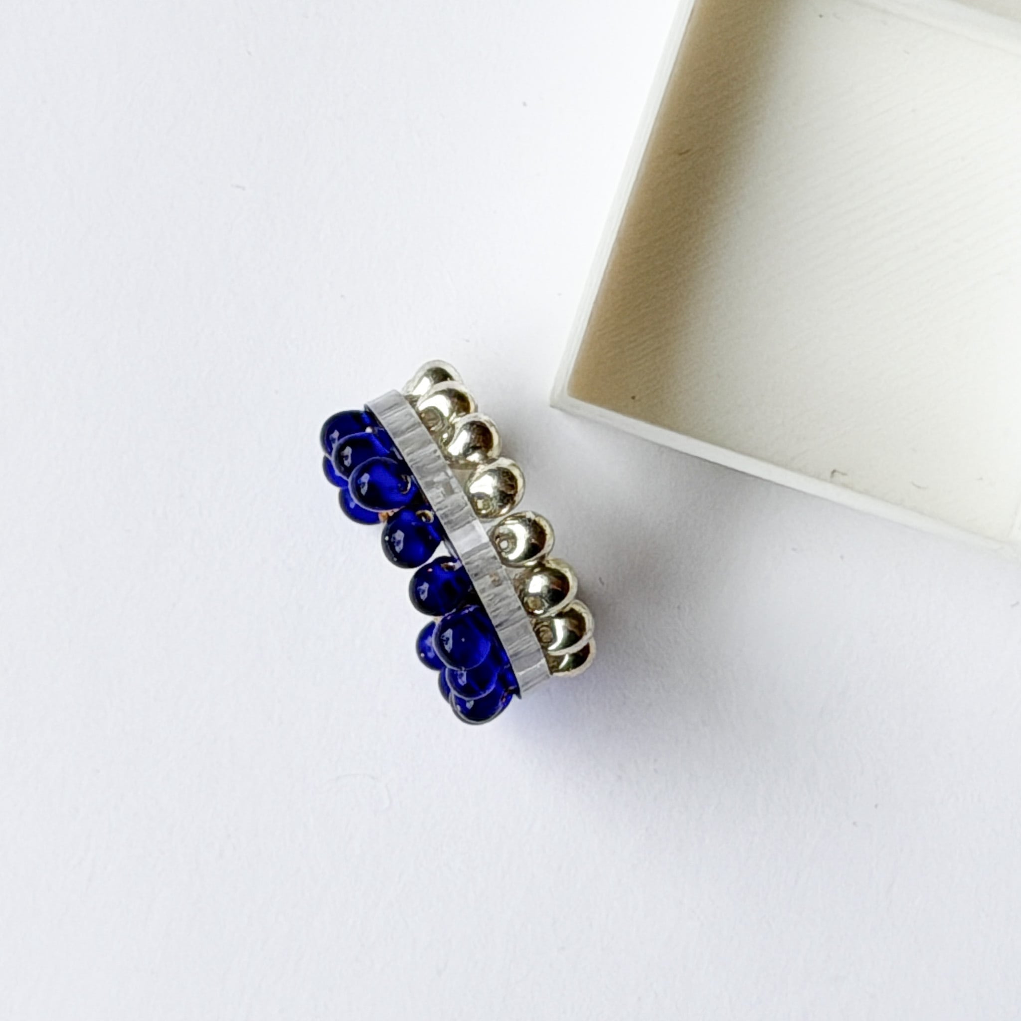 puzzle ring ear cuff 'bicolor' [12]