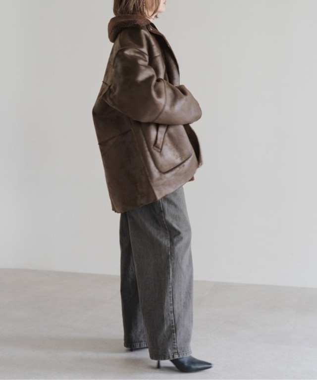 2way大人ムートンライクスタンドカラー