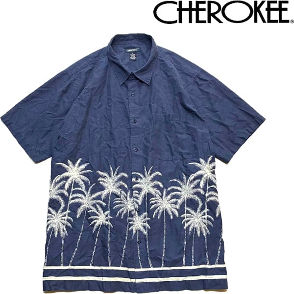1点物◇Cherokeeハワイアンシャツ半袖アロハシャツ古着メンズXL