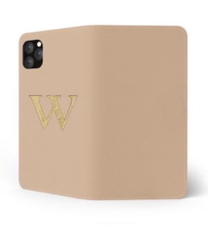 iPhone Premium Smooth Leather Case (Nude) : Book Cover