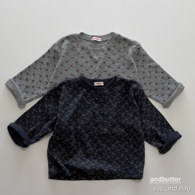 取寄:ANDBUTTER コージーフラワーTシャツ/Jr※送料無料