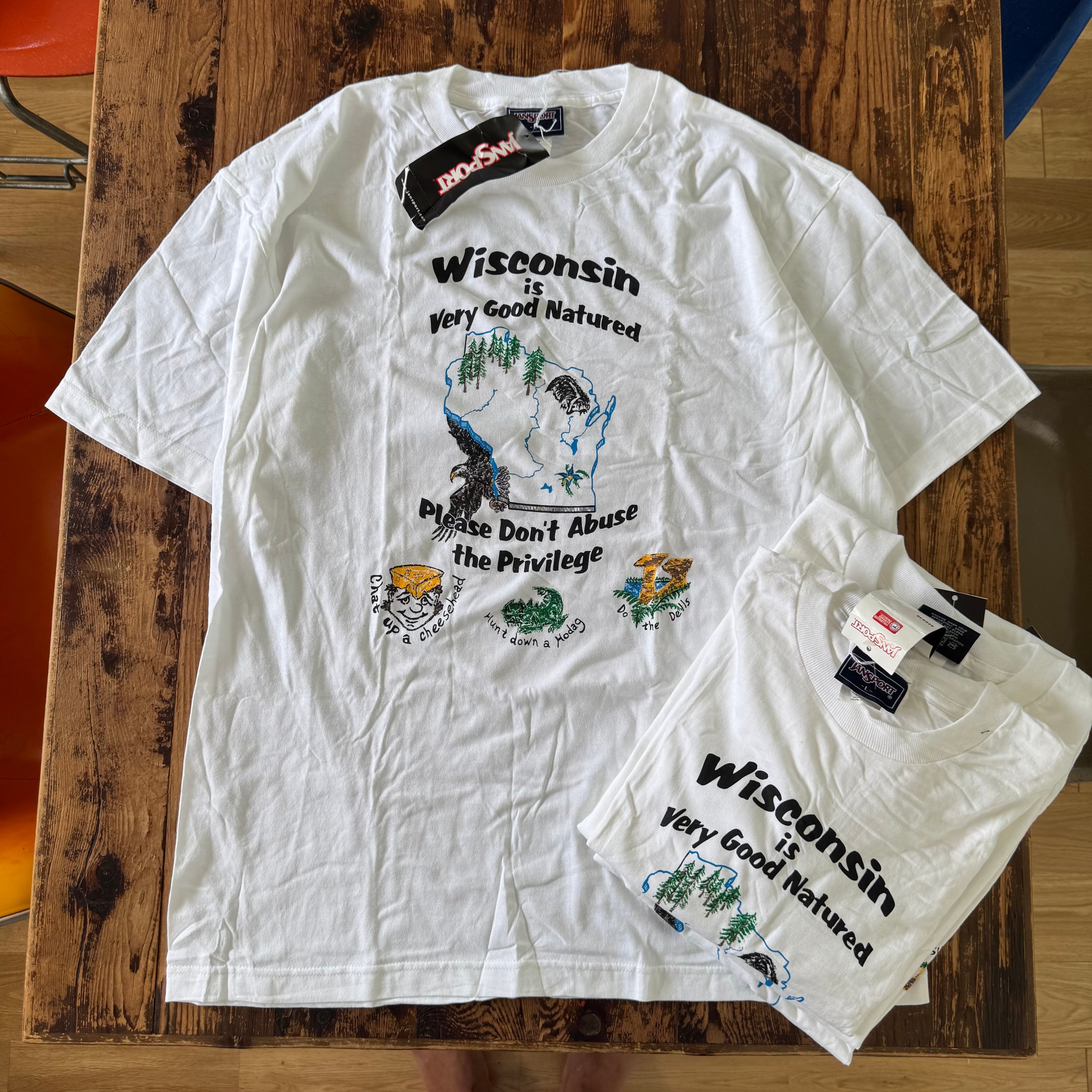 Wisconsin Souvenir Tee made by "JANSPORT"