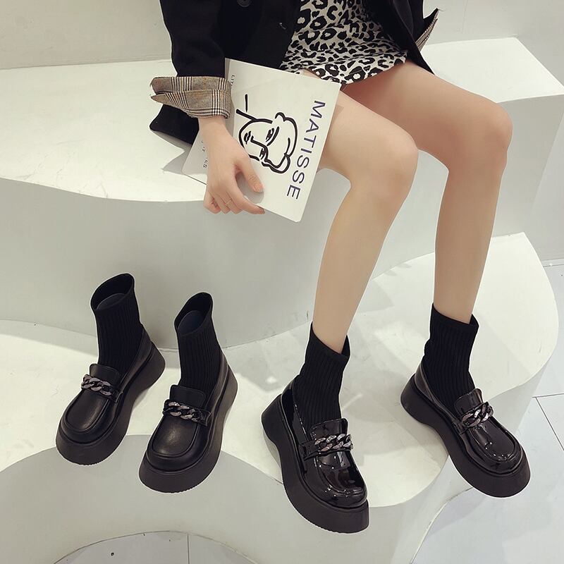 ショートソックス ブーツサマースタイルニットストレッチ 靴 シューズ エラスティック 伸縮 夏物 ラウンドトー タイツ ストッキング 部族の婦人靴82277021033