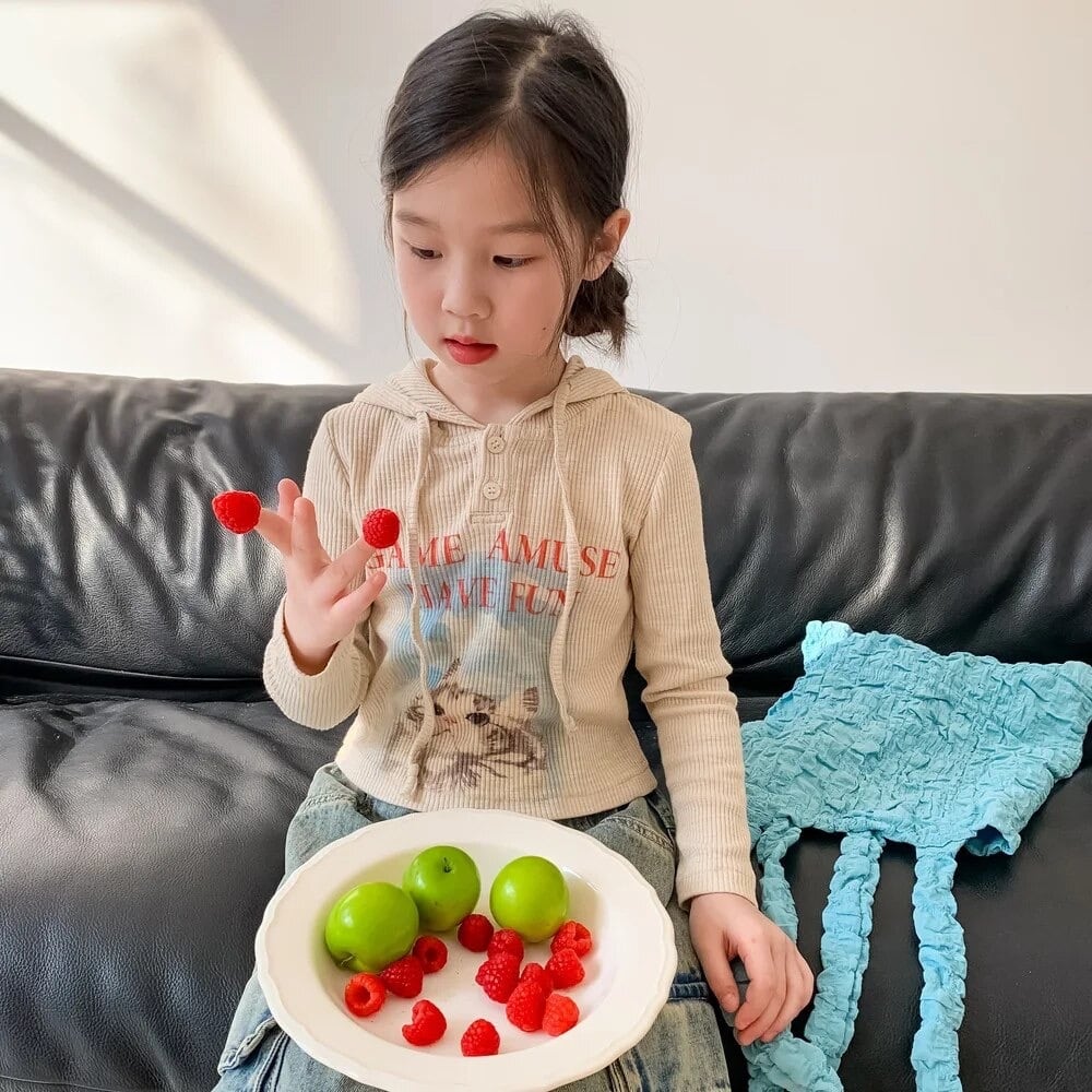 フード付きCatトップス