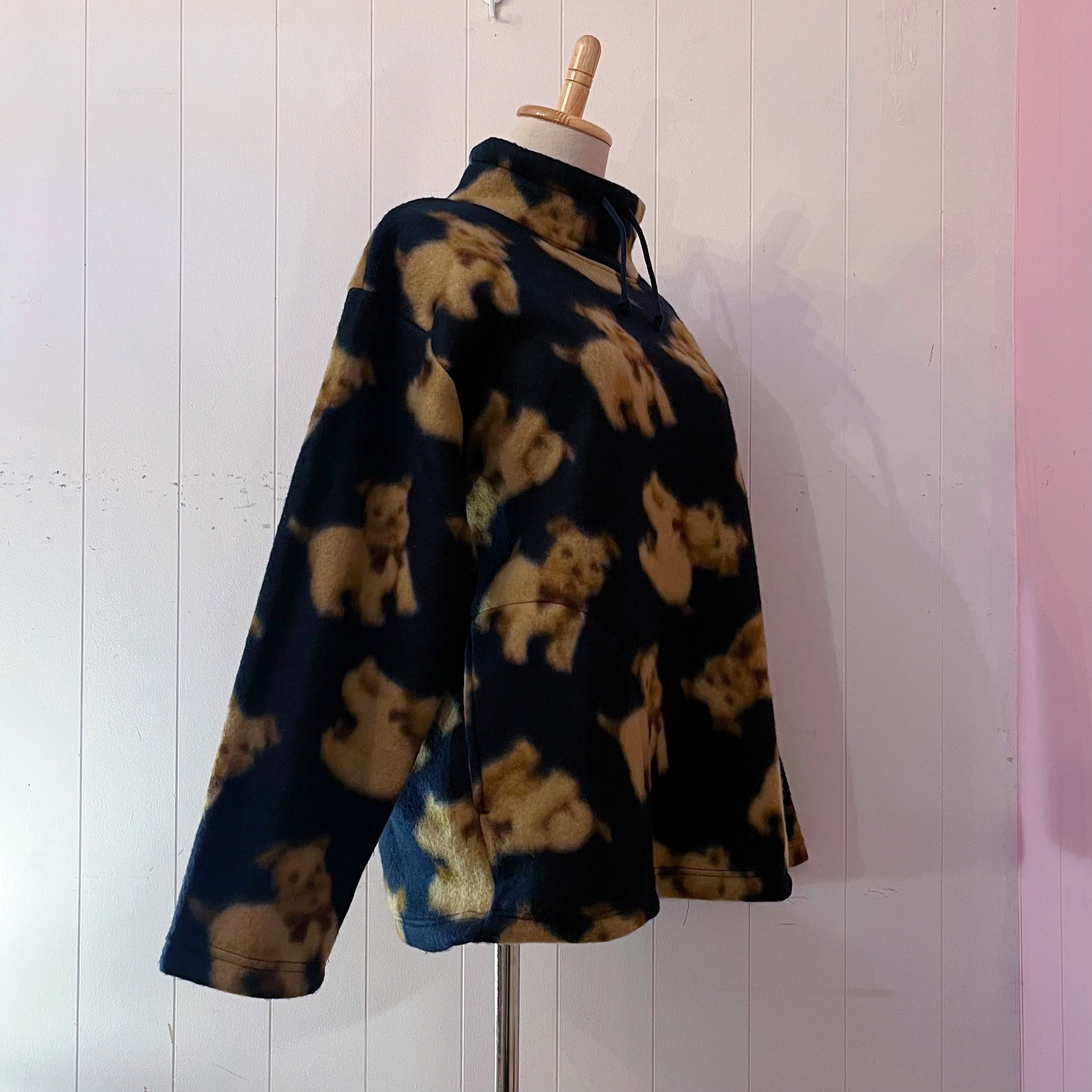 dog high neck fleece pullover