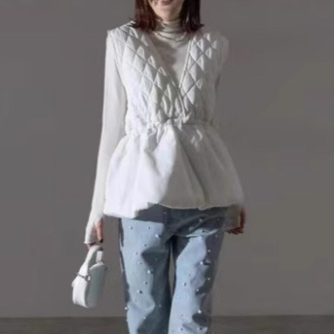 キルティング フレアー ベスト 3412350