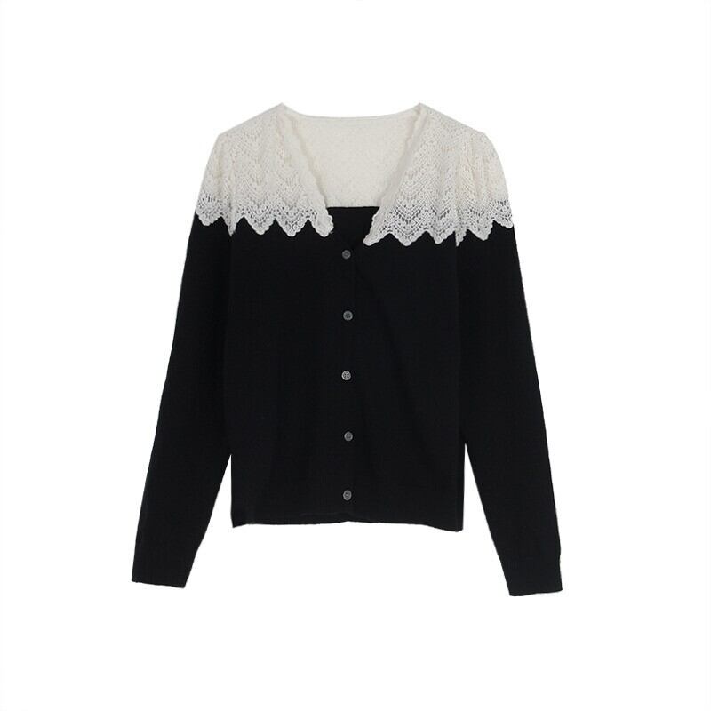 French lace v-neck cardigan