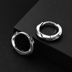 【GLAYCORE】 片耳 ねじれ フープピアス ハンドメイド シルバーリング Silver 925  メンズ レディース デザイン シンプル おしゃれ 無料 ギフト ボックス