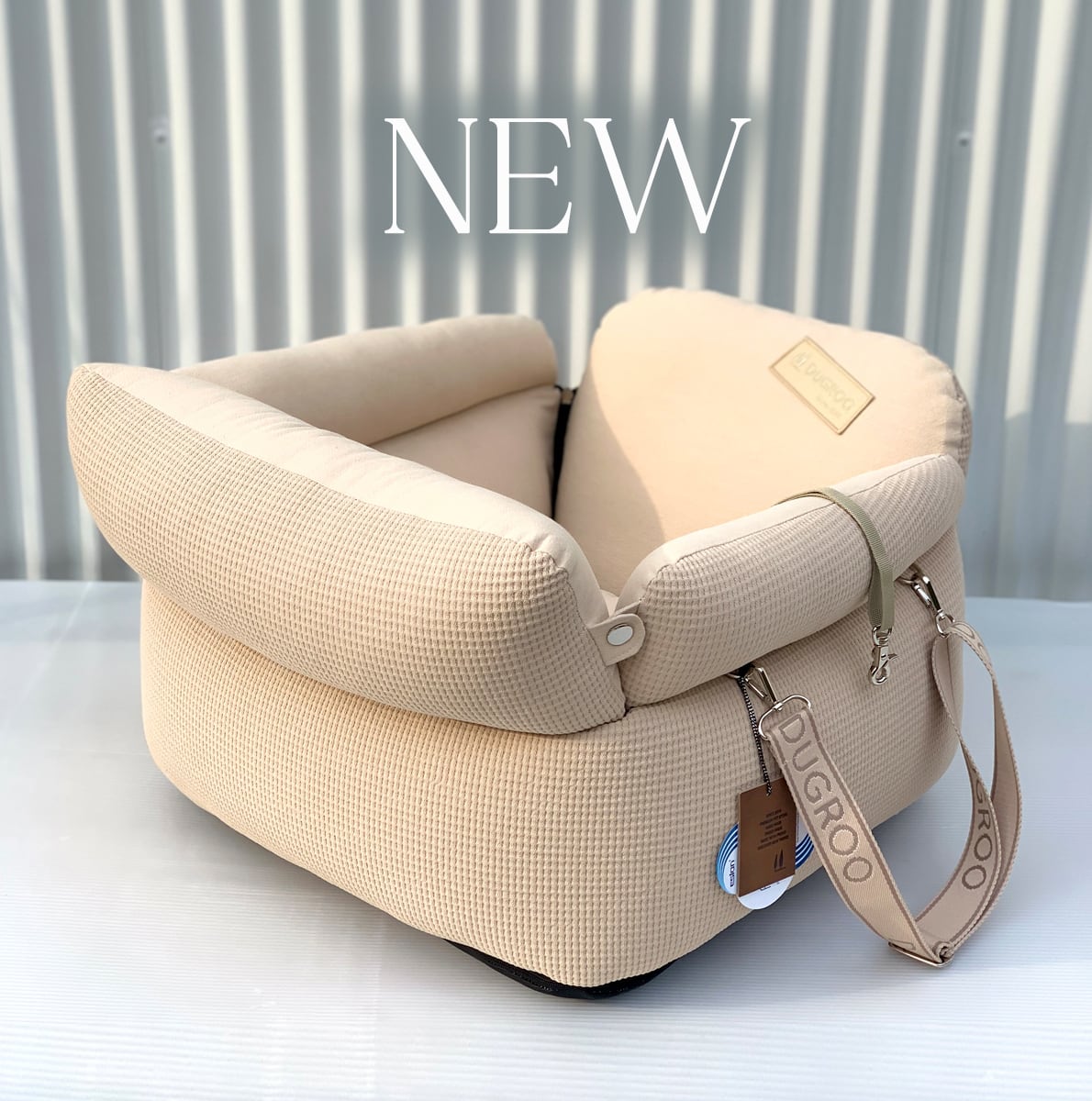 Premium 2WAY-Driving Kit【Beige】 / Dugroo / Dog Car Seat / 日本未入荷