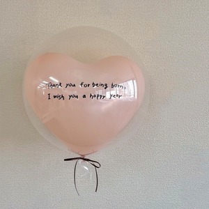 Heart clear float balloon  -SMALL size-【全7色】