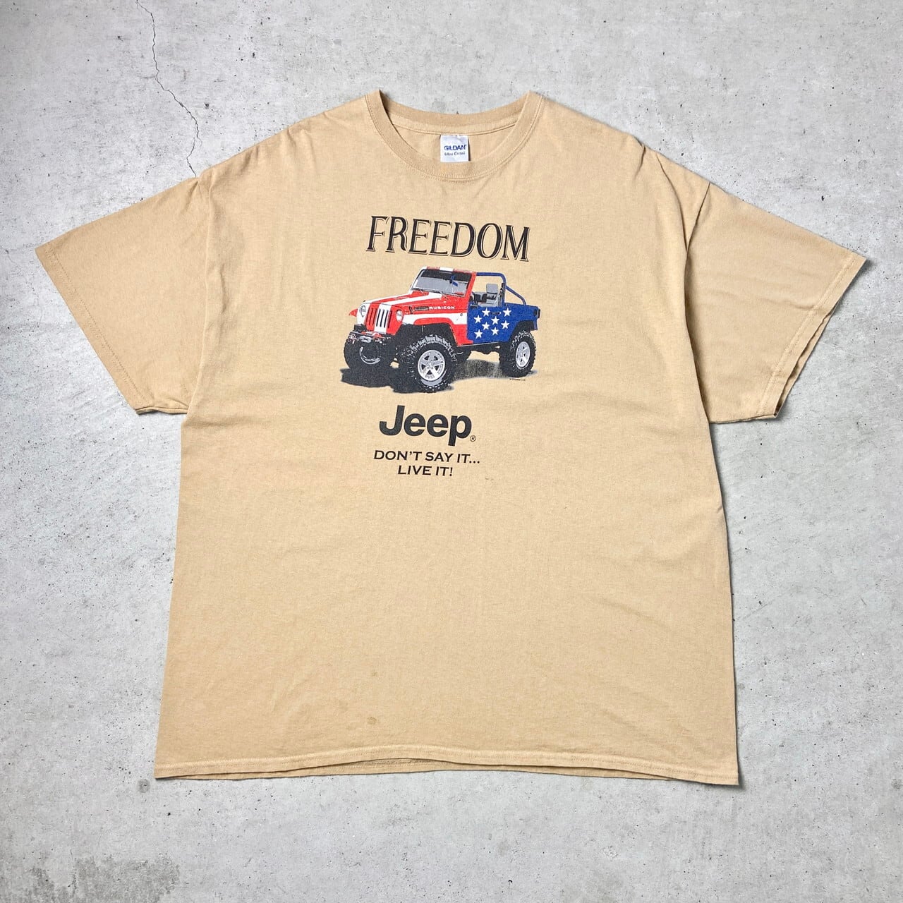 Jeep ジープ RUBICON 企業ロゴ 車プリントTシャツ メンズ2XL 古着 