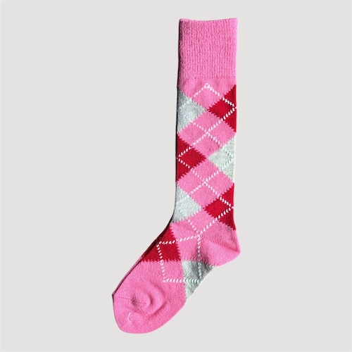 Ｒ& D.M.Co-/OLDMAN'S TAILOR  ARGYLE SOCKS/アーガイルソックス 　レディース ＃8441b  PINK