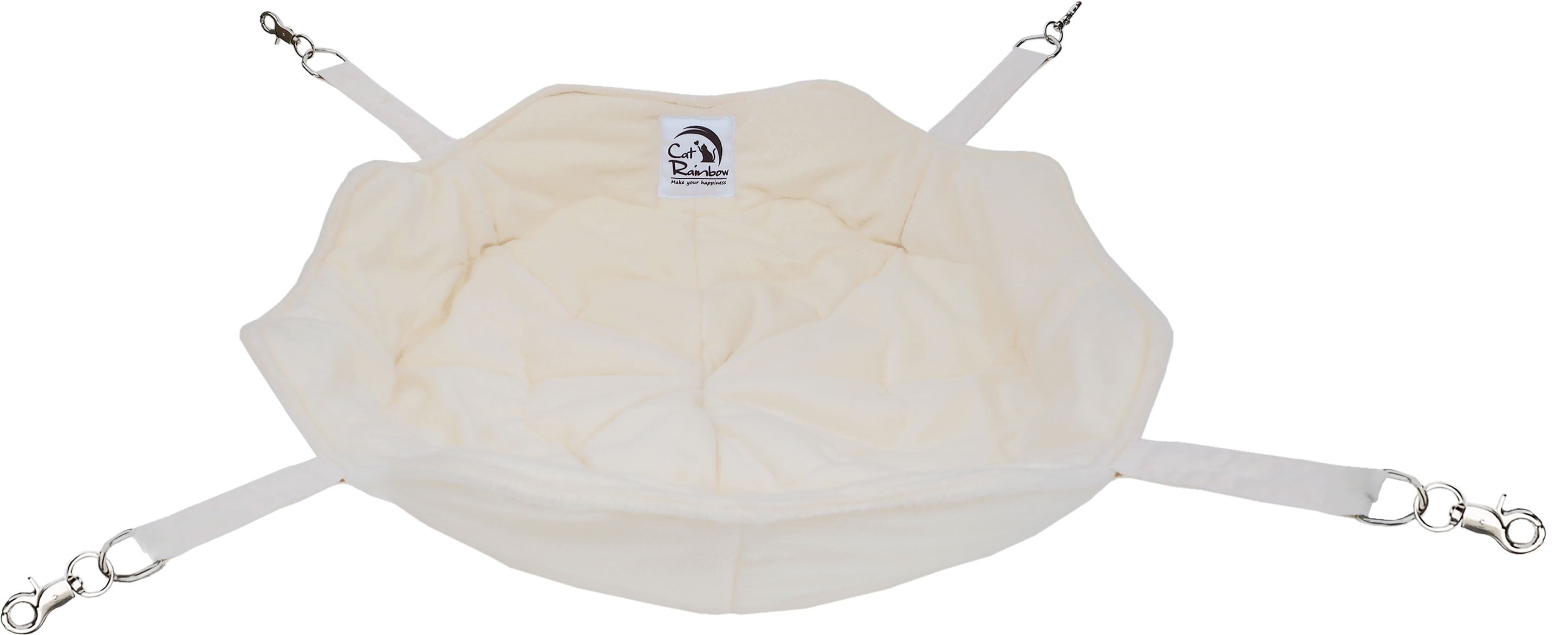 【猫ちゃん用】ふんわりにゃんこのバスケット　クリーム/グリーン/パープル