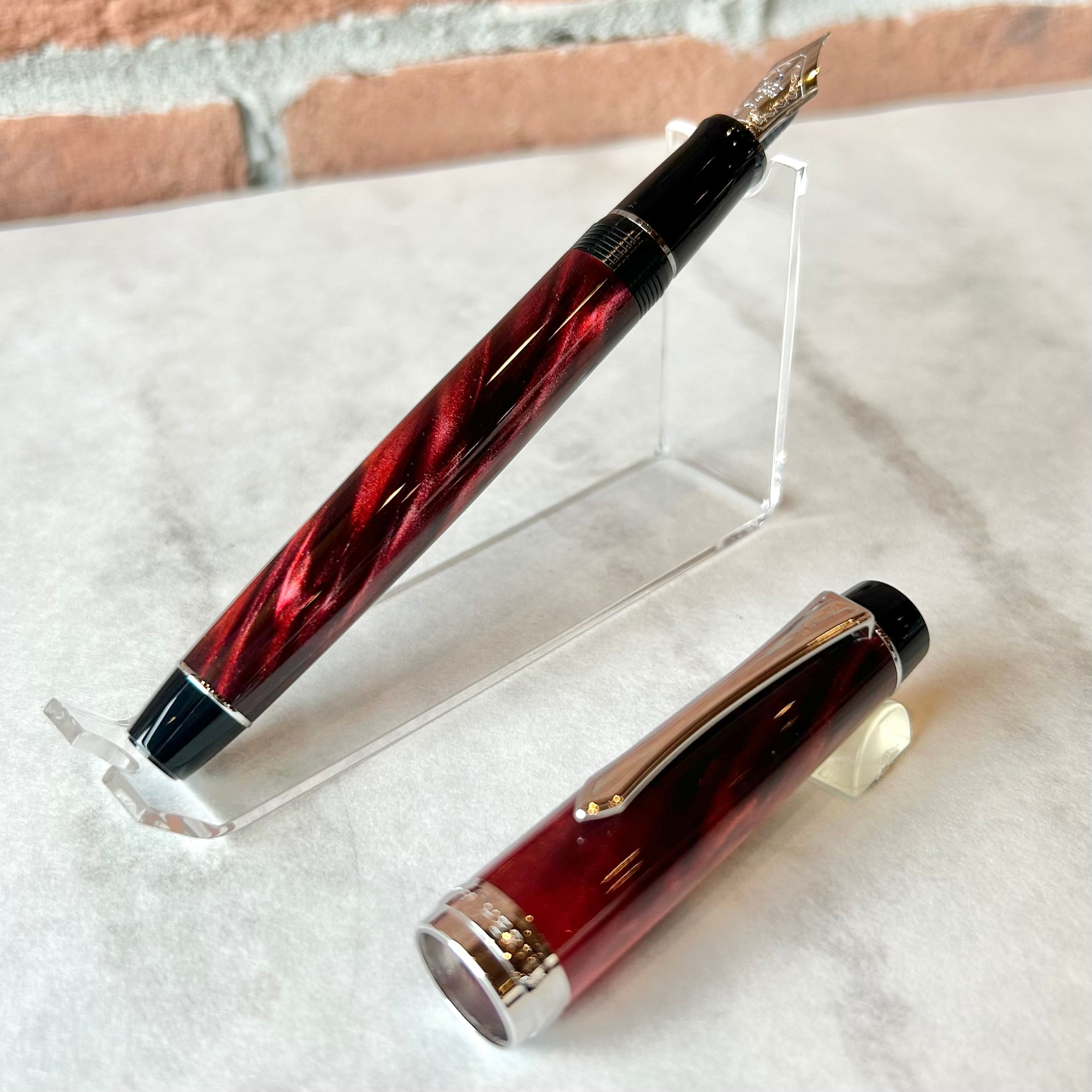 PILOT CUSTOM HERITAGE SE MARBLE-RED 万年筆 PILOT 「 カスタムヘリテイジSE 万年筆（マーブルレッド）」／字幅F