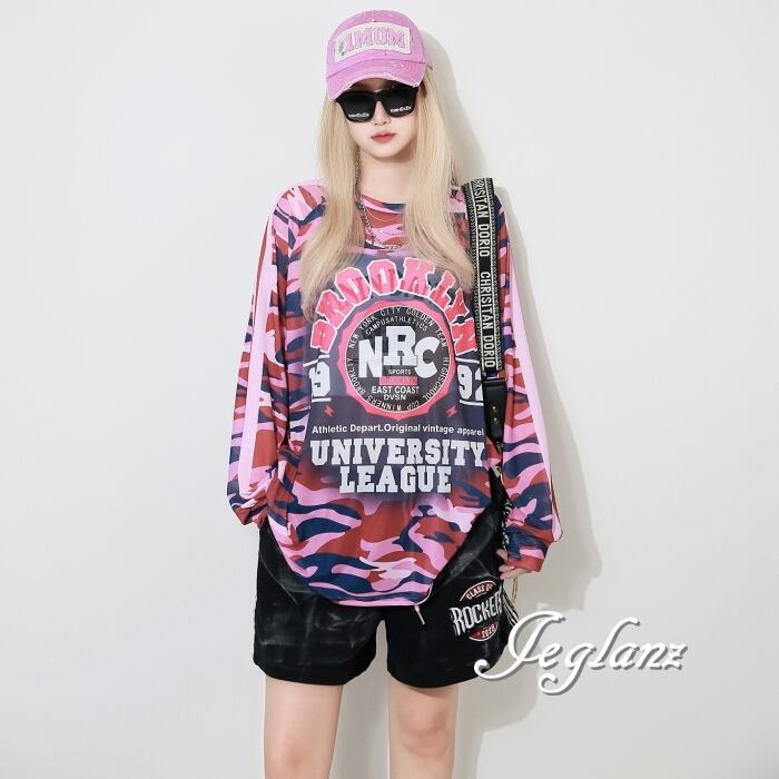 3色 メッシュ ナンバーロゴ 長袖 Tシャツ ロンT ユニセックス ♪ (MD250)ρ