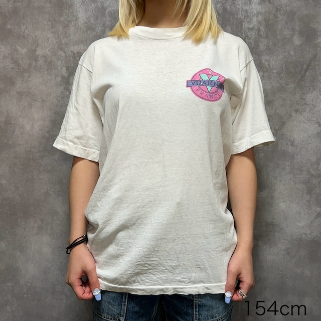【90s】【Made in USA】VUARNET  半袖Tシャツ　M   プリント　コットン100%  Vintage