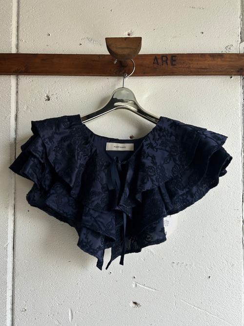 FUMIETANAKKA  embroidery frill neck