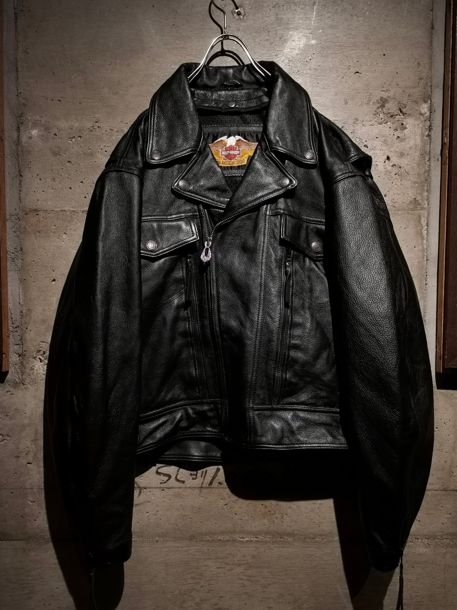 cakaで購入定価7万60s ビンテージHIGHWAY レザーライダース